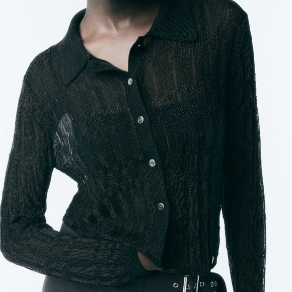 ZARA new collection size L metallic top NEW COLLECTION - Picture 5 of 11